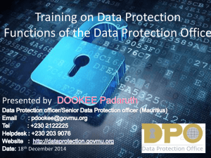 Training on Data Protection