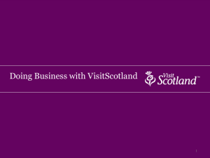 Visit Scotland Presentation - Supplier Development Programme
