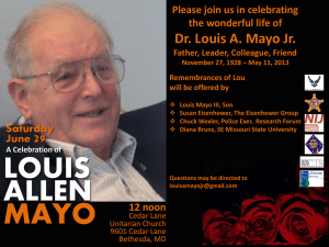 Celebration Service for Lou Mayo