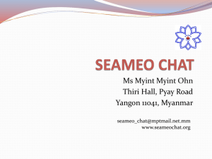 SEAMEO CHAT: Myint Myint Ohn
