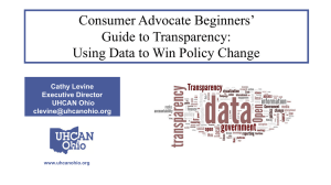 Consumer Advocate Beginners` Guide to Transparency