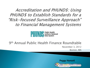 Using PHUND$ to Establish Standards for a