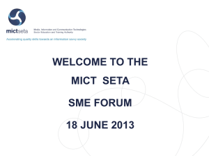 SME Forum - MICT Seta