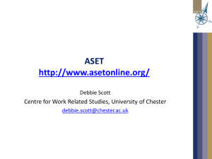ASET http://www.asetonline.org/ - Society for Research into Higher