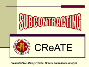 Subcontracting - Office of Research