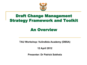 Change Management Strategy Framework and Toolkit