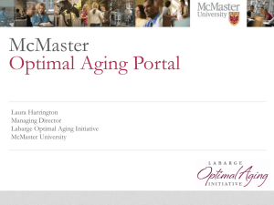 McMaster Optimal Aging Portal - Seniors Secretariat