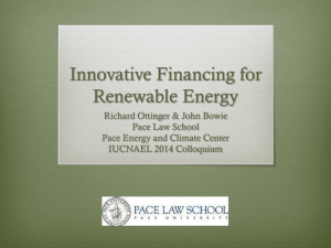 Innovative Financing for Renewable Energy