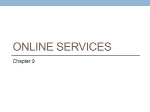 Chapter 9 - Online Services