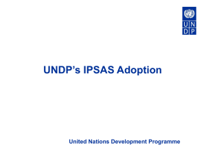 UNDP`s IPSAS Adoption United Nations Development Programme
