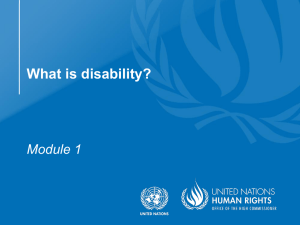 What is disability?