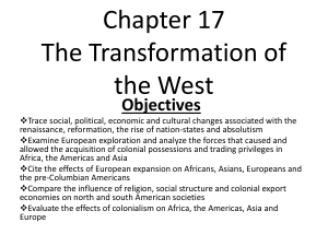 Chapter 17 The Transformation of the West