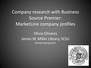 Company Research with Business Source Premier