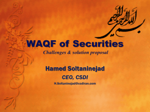 WAQF of Securities - Türkiye Katılım Bankaları Birliği