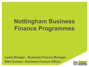 Nottingham Growth Plan Business Finance Programme