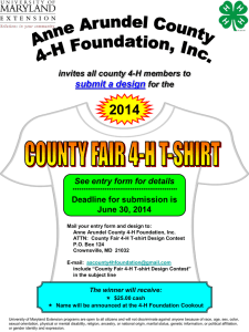 County Fair 4-H T-shirt Design Contest Flyer