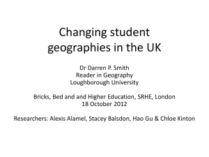 Changing geographies of studentification