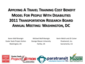 applying a travel training cost benefit model for