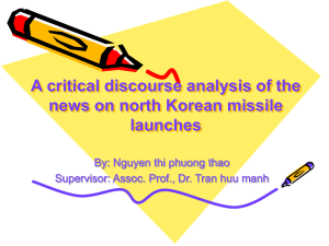 A critical discourse analysis of the news on north Korean