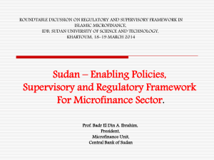 a. Microfinance Policies & Infrastructure