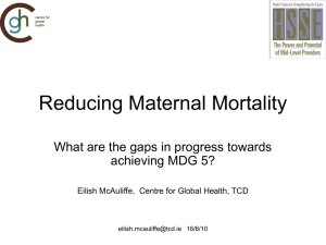 Reducing Maternal Mortality