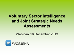 Voluntary Sector Intelligence and Joint Strategic