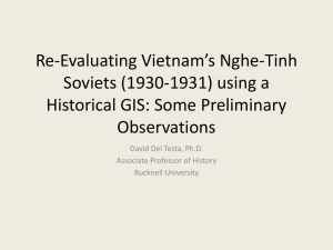 Re-Evaluating Vietnam`s Nghe-Tinh Soviets (1930