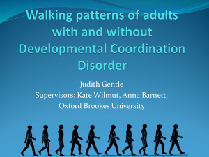 Walking patterns of individuals with and without Developmental