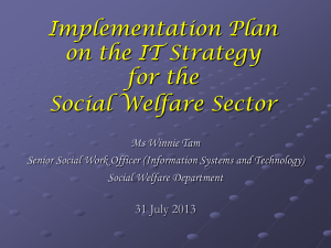 Implementation Plan on the IT Strategy for the Social Welfare Sector