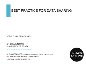 Best Practise for Data Sharing