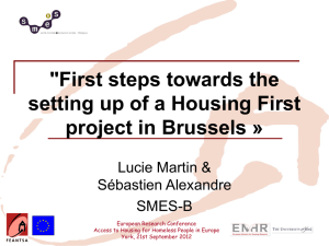 First Steps Towards Setting Up a Housing First Project in Brussels