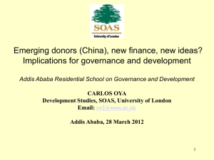 Emerging Donors (China)