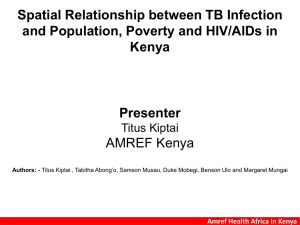 WEAB033 – Spatial Relationship Between Tb Infection And