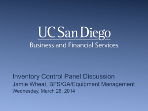 Inventory Control Panel Presentation 2014