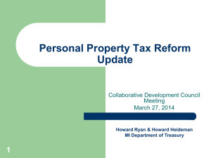 Personal Property Tax Updat