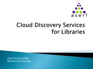 Cloud Discovery Services for Libraries