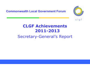 presentation - 2013 Commonwealth Local Government