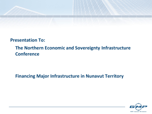 Financing Infrastructure In The North
