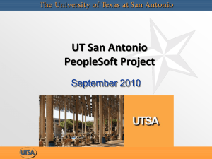 UT San Antonio PeopleSoft Project
