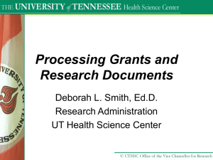 Material Transfer Agreements - The University of Tennessee Health