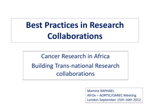 Best practices in research collaborations