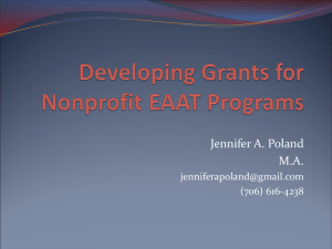 Developing Grants for Nonprofit EAAT Programs