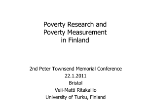 The State of Poverty in Finland in 2010