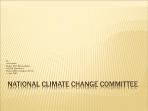 National Climate Change Committee Presentation