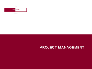 Project Management - The ForeSight Partners