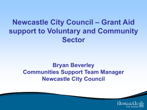 Newcastle City Council`s approach to Grant Aid