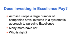 Investing in Excellence