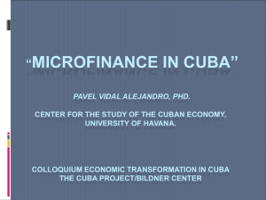 Pavel Vidal: Microfinance in Cuba
