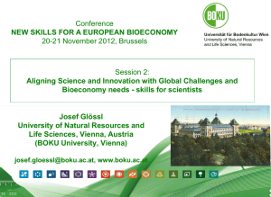 Josef Glössl - New Skills for a European Bioeconomy