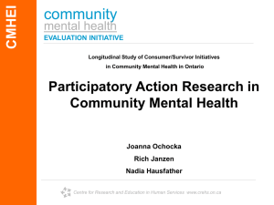 Participatory Action Research in Community Mental Health